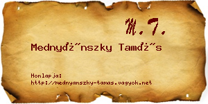 Mednyánszky Tamás névjegykártya